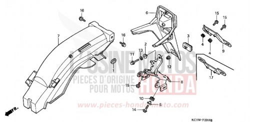 GARDE-BOUE ARRIERE CG125M1 de 2001
